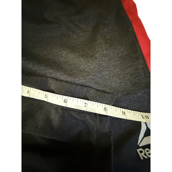 Reebok Mens Athletic Shorts Med Black & Red With Drawstring Waist - Picture 12 of 16